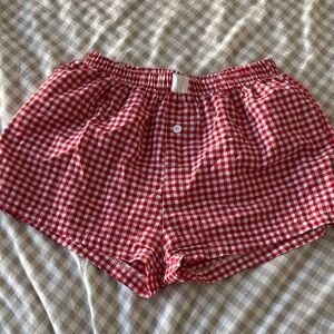 Red Gingham Women's Shorts